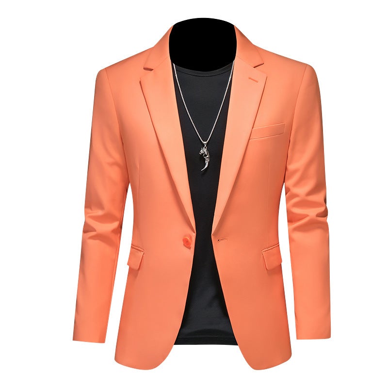 2024 New Men'S Casual Suit Fashion Korean Slim Fit Suit Solid Color Single West Jacket Dx701 - Image 4